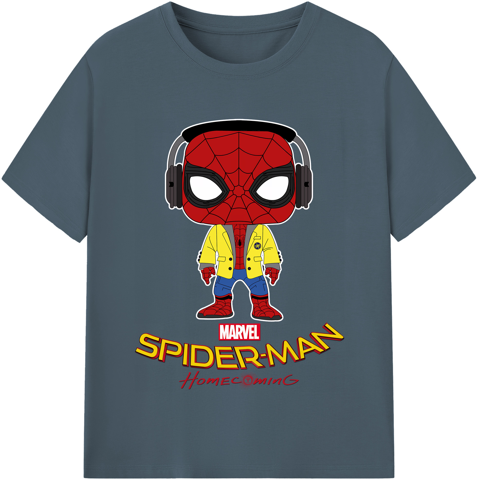（画像用） Spider Man スパイダーマン 綿100％半袖Tシャツ（フロントプリント）